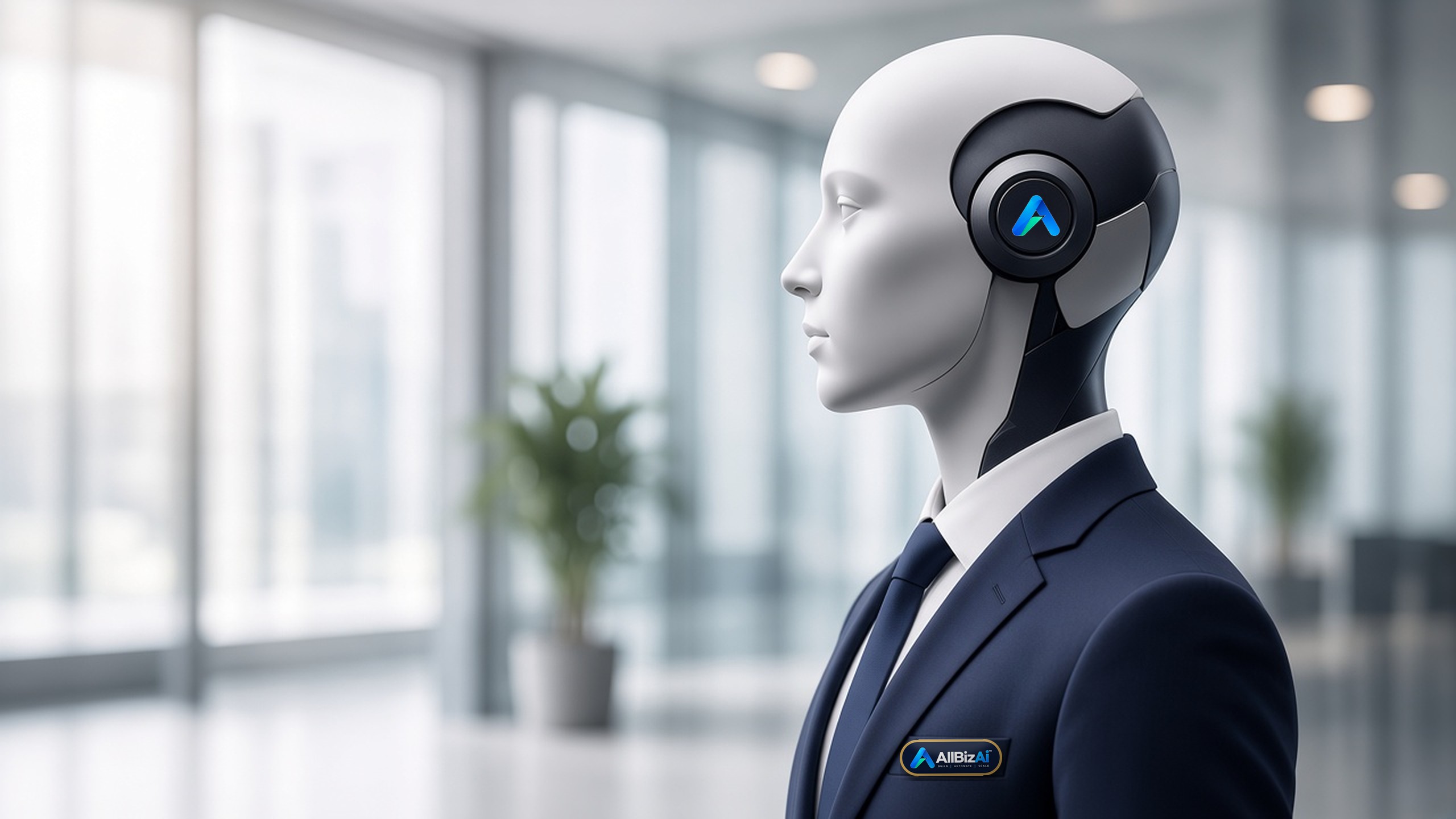 Trained AI agent in a business suit, part of the Certus Group structure